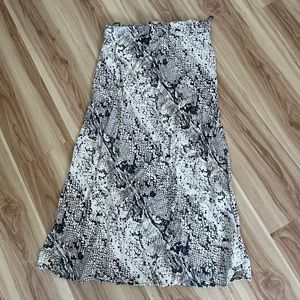 Animal print maxi skirt